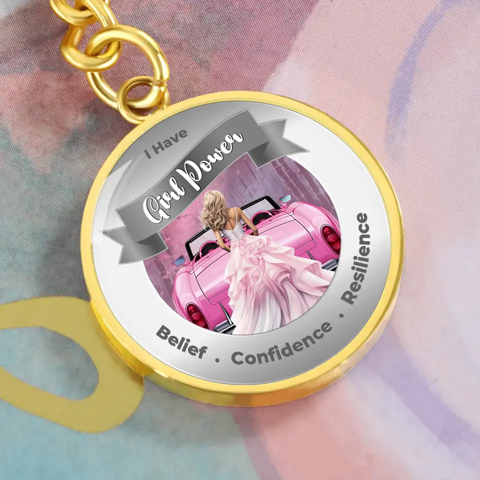 Personalized Girl Power Keychain - Belief, Confidence, Resilience - More Than CharmsMore Than Charms