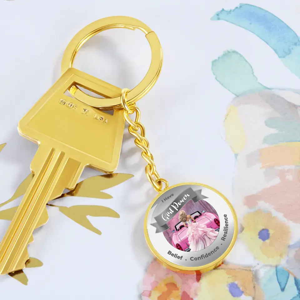 Personalized Girl Power Keychain - Belief, Confidence, Resilience - More Than CharmsMore Than Charms