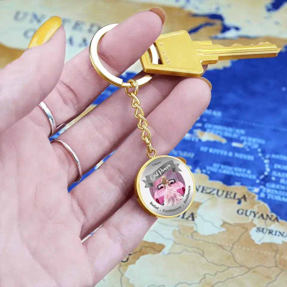 Personalized Girl Power Keychain - Belief, Confidence, Resilience - More Than CharmsMore Than Charms