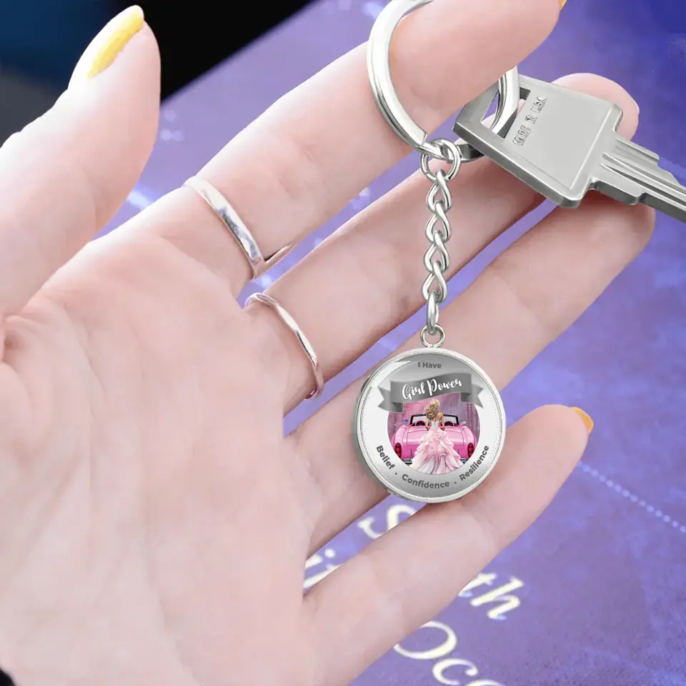 Personalized Girl Power Keychain - Belief, Confidence, Resilience - More Than CharmsMore Than Charms