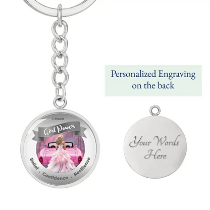 Personalized Girl Power Keychain - Belief, Confidence, Resilience - More Than CharmsMore Than Charms