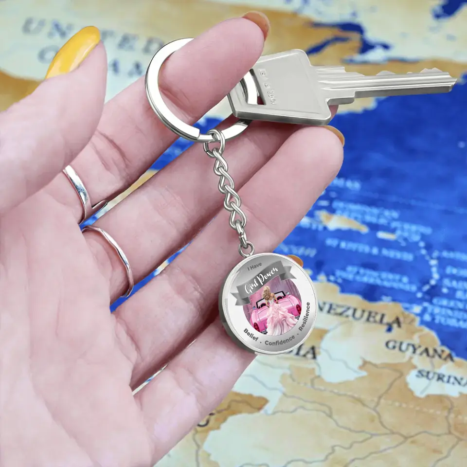 Personalized Girl Power Keychain - Belief, Confidence, Resilience - More Than CharmsMore Than Charms