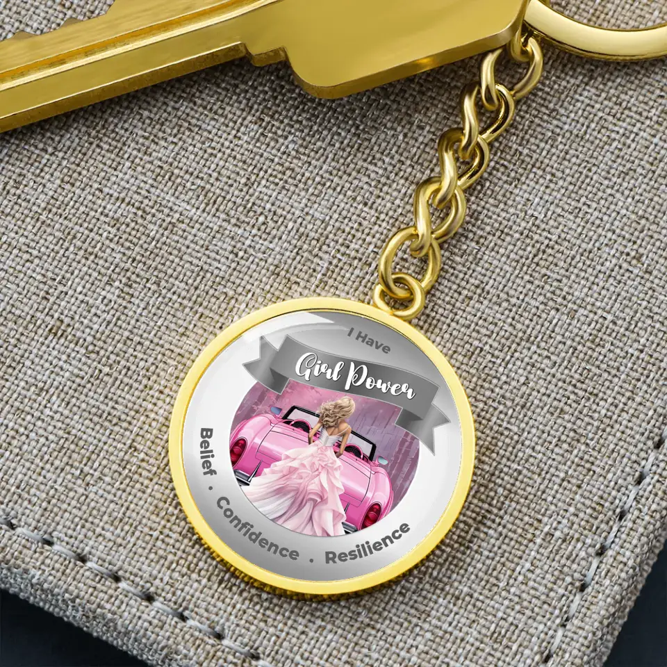 Personalized Girl Power Keychain - Belief, Confidence, Resilience - More Than CharmsMore Than Charms