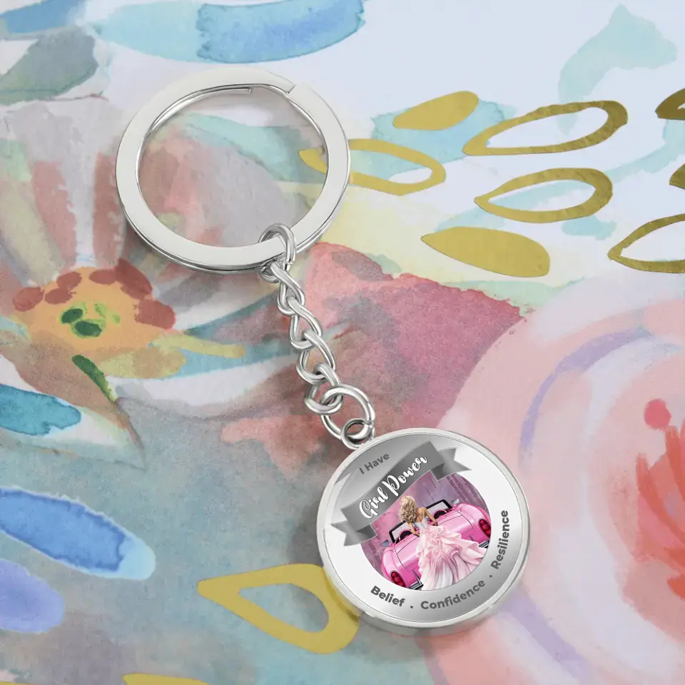 Personalized Girl Power Keychain - Belief, Confidence, Resilience - More Than CharmsMore Than Charms
