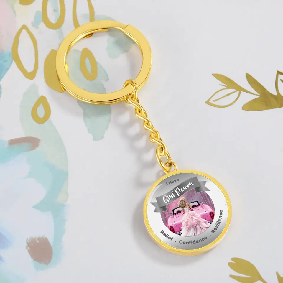 Personalized Girl Power Keychain - Belief, Confidence, Resilience - More Than CharmsMore Than Charms