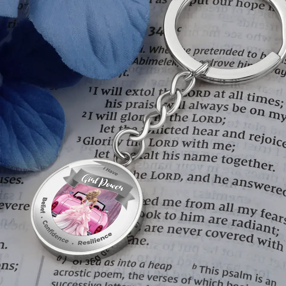 Personalized Girl Power Keychain - Belief, Confidence, Resilience - More Than CharmsMore Than Charms