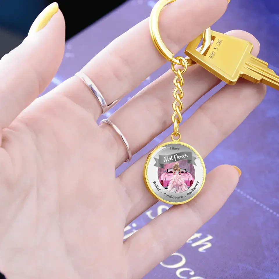 Personalized Girl Power Keychain - Belief, Confidence, Resilience - More Than CharmsMore Than Charms