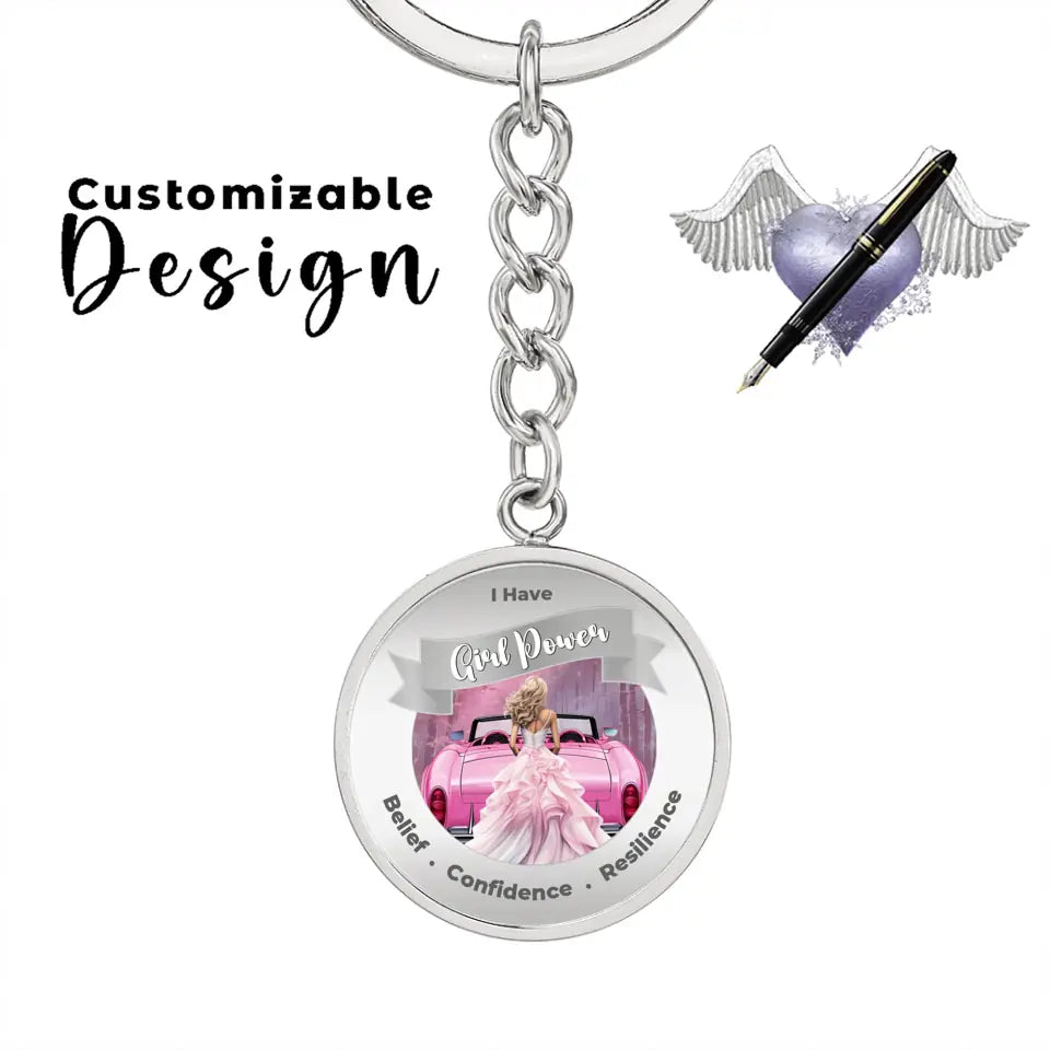 Personalized Girl Power Keychain - Belief, Confidence, Resilience - More Than CharmsMore Than Charms