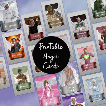 Angel For Today Printable Cards & Manifesting Guide - "In 2016, while meditating in the pool, I was warned that the world was going to become a very dark place. Afterwards, I was surprised to find a white feather on my lap. Since then, it has been my goal