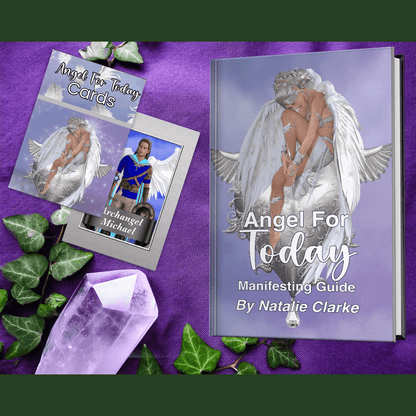 Angel For Today Printable Cards & Manifesting Guide - "In 2016, while meditating in the pool, I was warned that the world was going to become a very dark place. Afterwards, I was surprised to find a white feather on my lap. Since then, it has been my goal