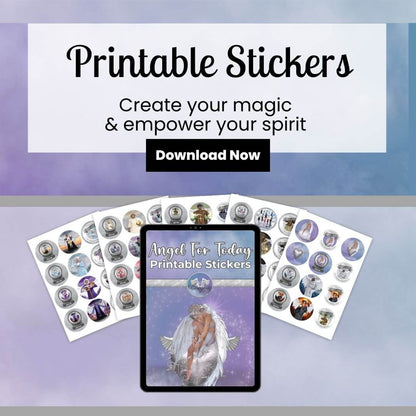 Angel For Today Printable Stickers - Turn everyday moments into celestial keepsakes with Angels For Today Printable Stickers! Inspired by the ethereal beauty of Angelic Realms, this enchanting collection brings the presence of Archangels and Guardian Ange