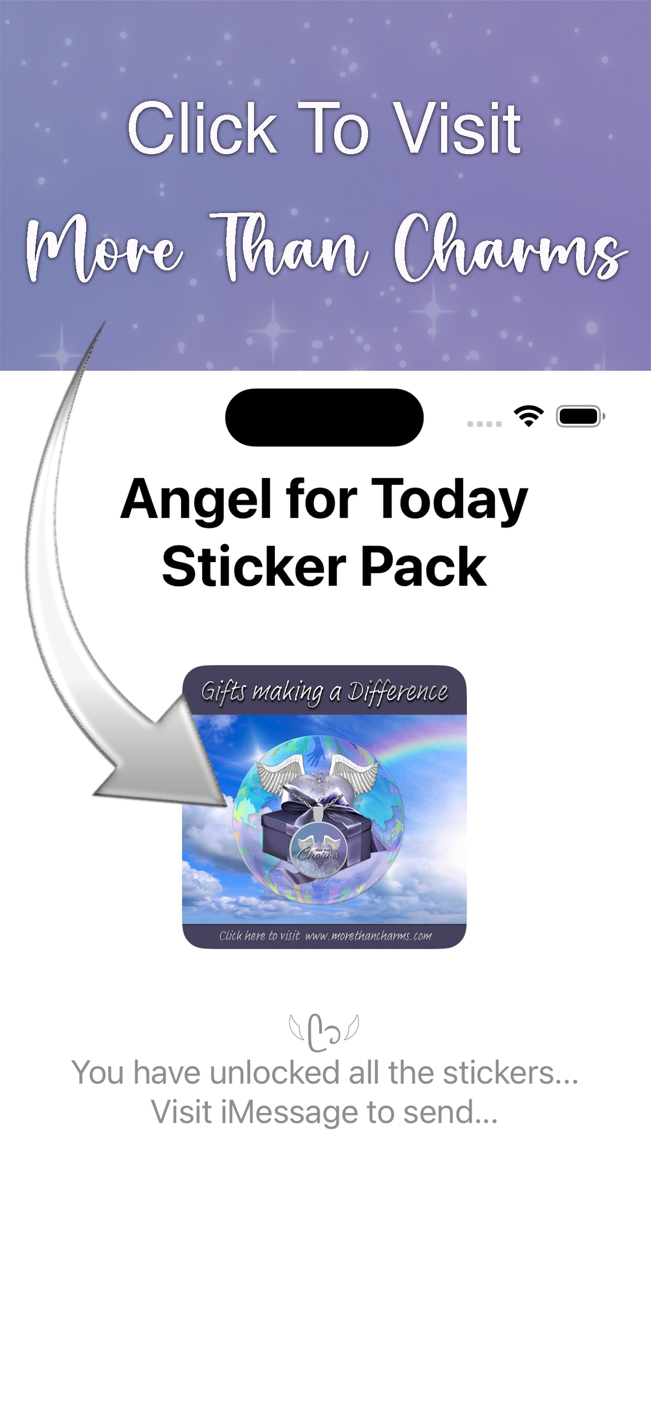 Angel For Today Sticker Pack - Download For FREE More Than Charms Digital
