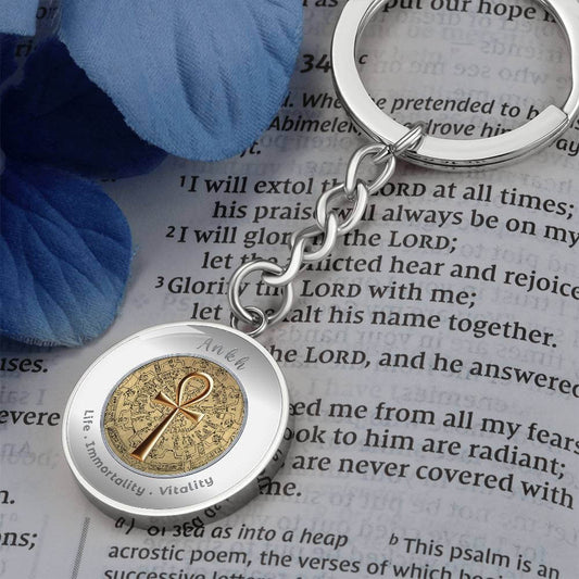 Ankh - Charm Keychain - This Luxury Charm Keychain is more than just a keyring — it’s an empowering expression of your dreams, intentions, and personal energy.Featuring an original design with meaningful affirmations, symbols, or imagery, each charm is th