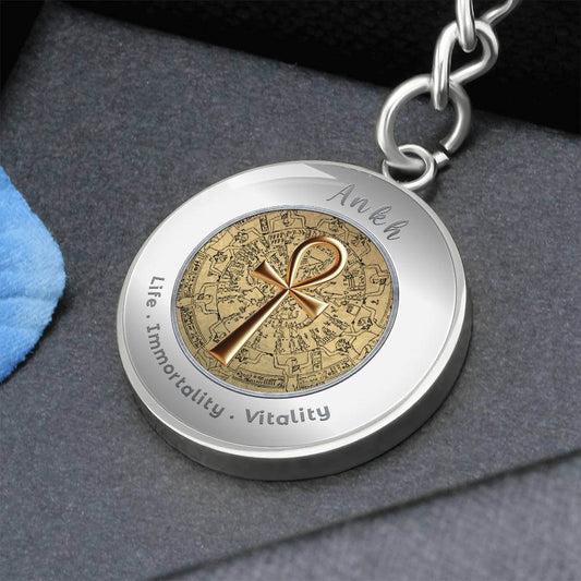 Ankh - Charm Keychain - This Luxury Charm Keychain is more than just a keyring — it’s an empowering expression of your dreams, intentions, and personal energy.Featuring an original design with meaningful affirmations, symbols, or imagery, each charm is th