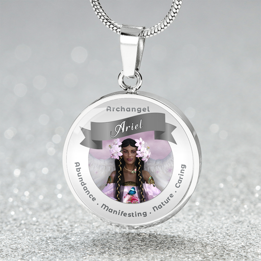Archangel Ariel 2 - Charm Necklace For Abundance, Manifesting, Nature & Caring ShineOn Fulfillment