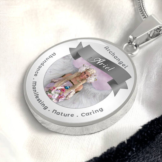 Archangel Ariel- Charm Necklace For Abundance Manifesting Nature Caring ShineOn Fulfillment