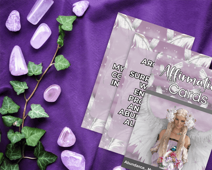 Archangel Ariel Printable Charm Cards - Unlock the power of abundance and manifest your desires with Archangel Ariel Affirmation Cards! Each card in this beautifully crafted collection is a divine reminder of the natural flow of prosperity, healing, and l