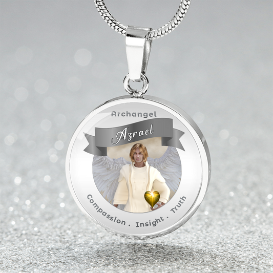 Archangel Azrael - Charm Necklace For Compassion, Insight & Truth ShineOn Fulfillment