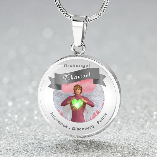 Archangel Chamuel - Charm Necklace For Tolerance, Discovery & Peace ShineOn Fulfillment
