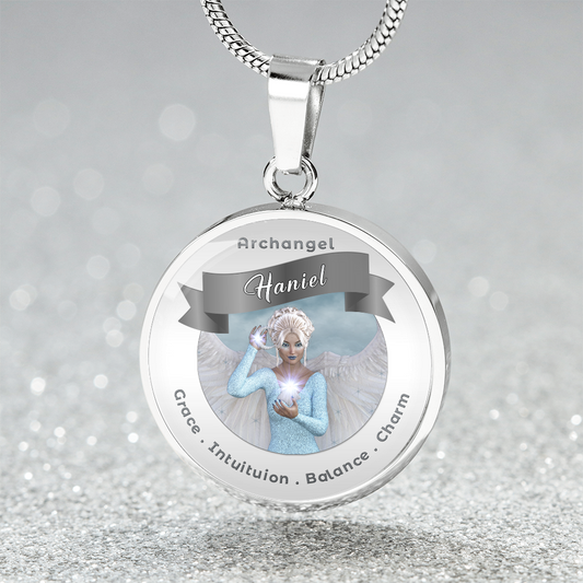 Archangel Haniel - Charm Necklace For Balance, Charm, Grace & Intuition ShineOn Fulfillment