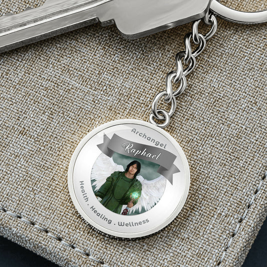 Archangel Raphael - Charm Keychain For Healing & Health ShineOn Fulfillment