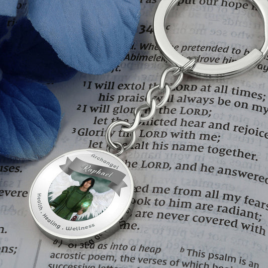 Archangel Raphael - Charm Keychain For Healing & Health ShineOn Fulfillment