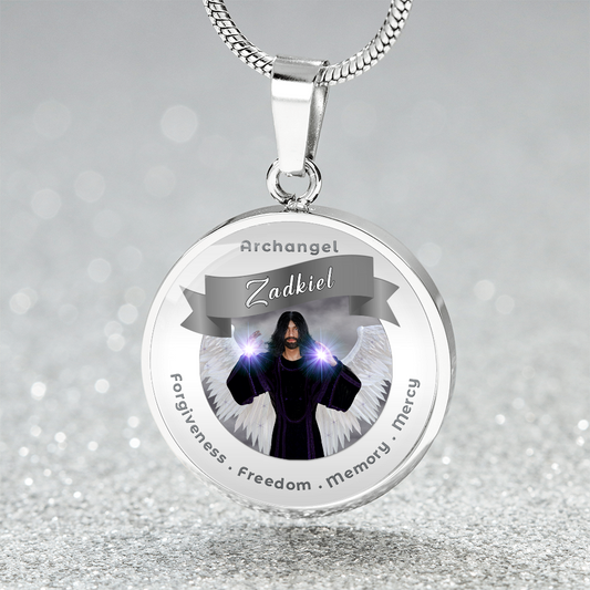 Archangel Zadkiel - Charm Necklace For Freedom, Forgiveness, Memory & Mercy ShineOn Fulfillment