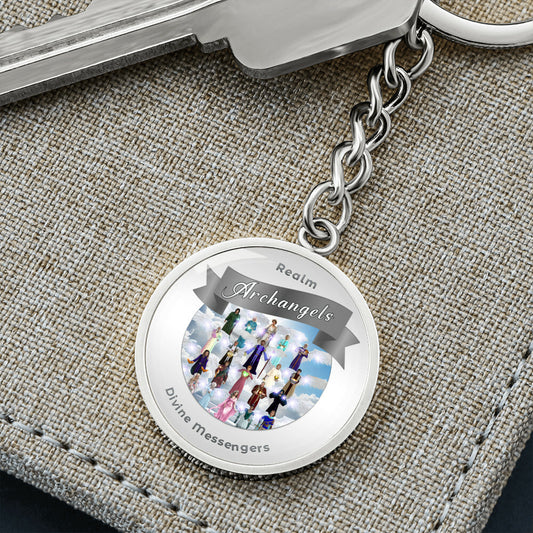 Archangels - Angelic Realm Charm Keychain For Divine Messengers ShineOn Fulfillment