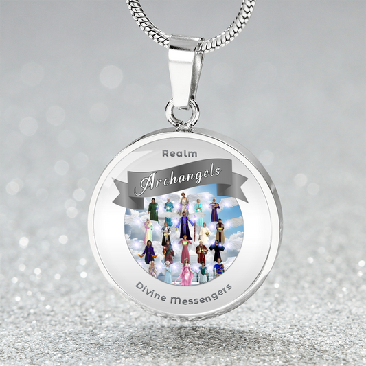 Archangels - Angelic Realm Charm Necklace For Divine Messengers ShineOn Fulfillment