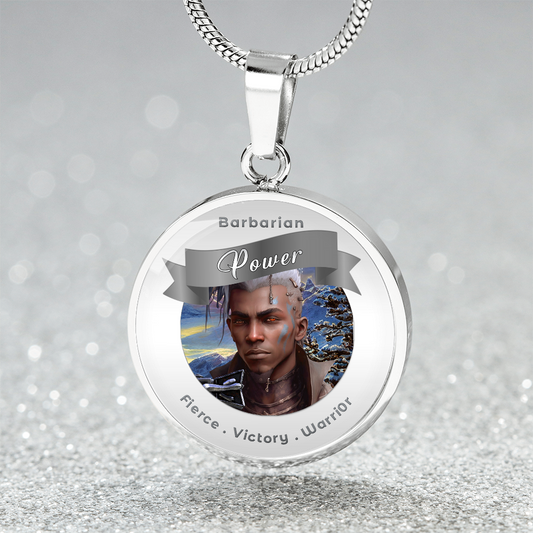 Barbarian - RPG Fantasy Charm Necklace ShineOn Fulfillment