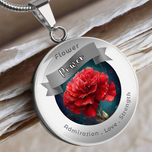 Carnation - Charm Necklace - This Luxury Charm Necklace is more than just an accessory — it’s a soulful expression of your journey, dreams, and intentions. Designed with meaning, each charm carries powerful affirmation words, images, or symbols that speak