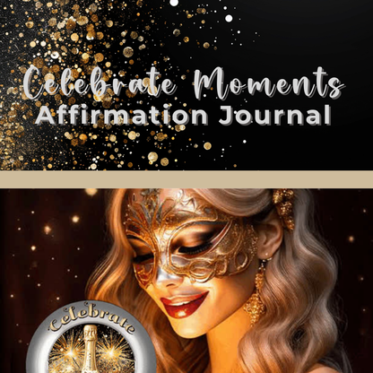 Celebrate Moments Charm Journal - Celebrate Moments Affirmation Journal Celebrate the beauty of life’s special moments and create a life filled with joy, gratitude, and positivity. 🌟✨ This inspiring journal is your dedicated space to reflect on cherished