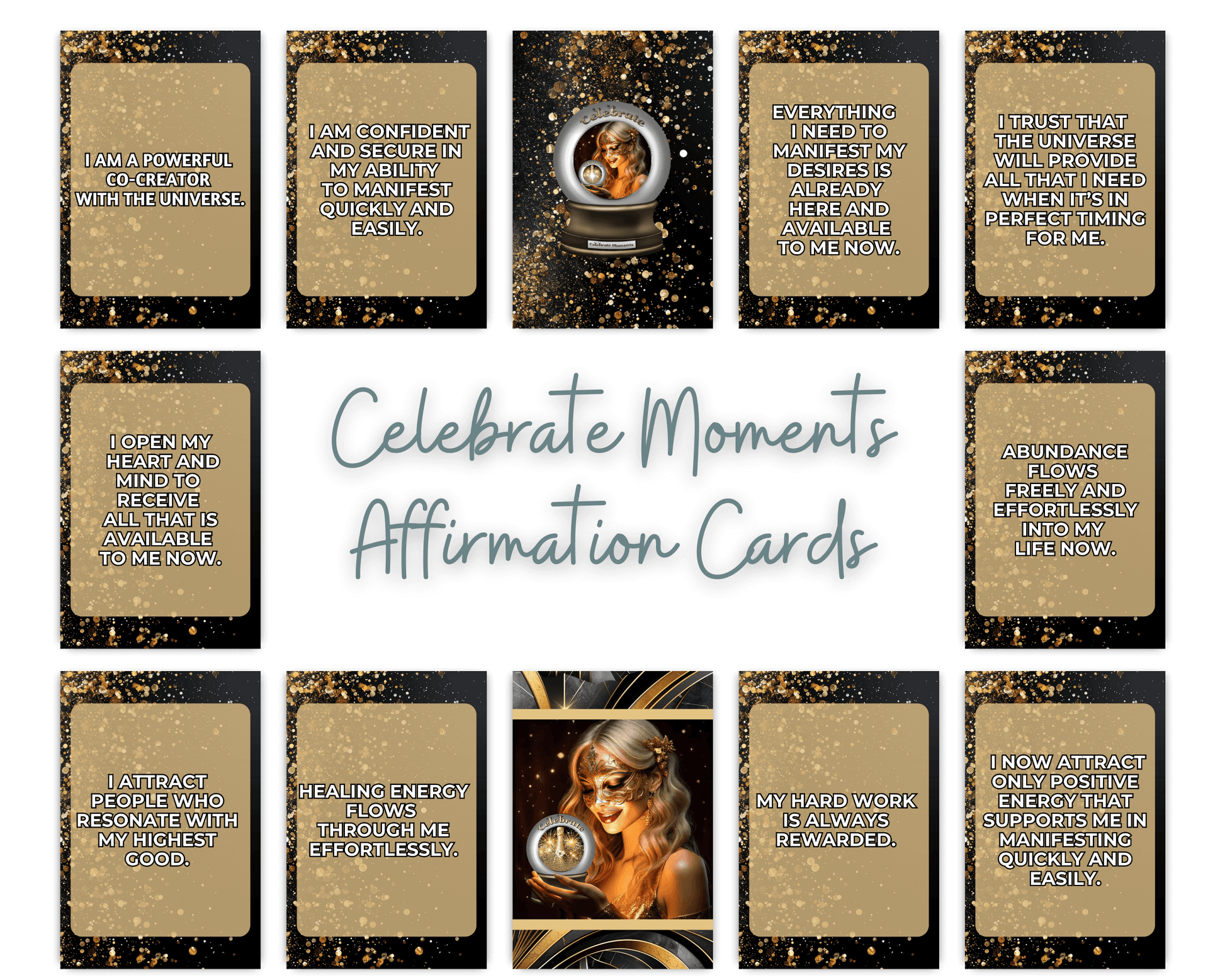 Celebrate Moments Printable Charm Cards - Unlock the magic of meaningful moments with Celebrate Moments Affirmation Cards! Each card is a beautifully designed token of positivity, ready to inspire your journey and uplift your spirit. Straight from the hea