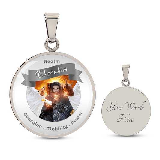 Cherubim - Angelic Realm Charm  Necklace For Remembrance, Presence & Light|more-than-charms-888.myshopify.com