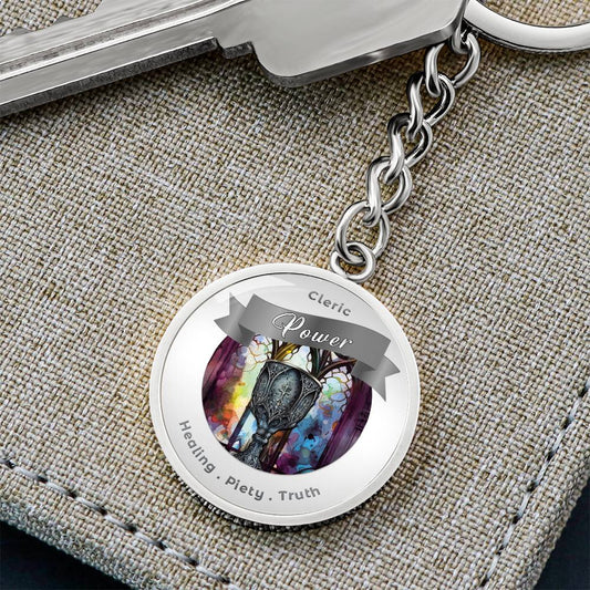 Cleric 2 - RPG Fantasy Charm Keychain ShineOn Fulfillment