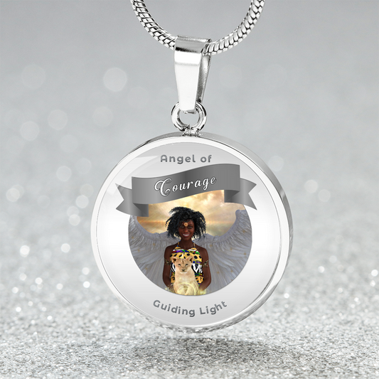 Courage - Guardian Angel Charm Necklace ShineOn Fulfillment