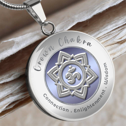 Crown Chakra - Connection Spiritual Enlightenment Divine Wisdom - Charm Necklace ShineOn Fulfillment