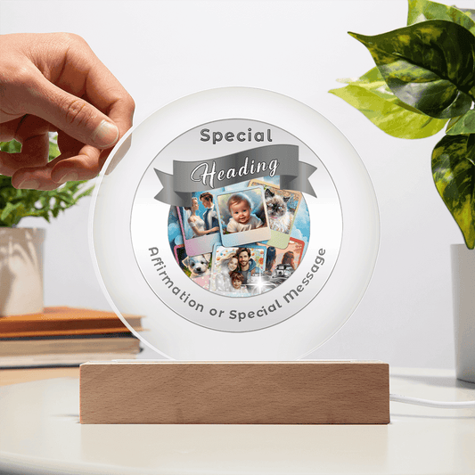 Custom Designed Acrylic Circle LED Light - Design ServiceMore Than Charms