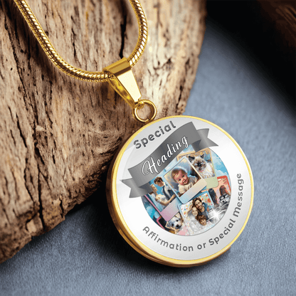 Custom Designed Circle Necklace - Design Service - This Luxury Charm Necklace is more than just an accessory — it’s a soulful expression of your journey, dreams, and intentions. Designed with meaning, each charm carries powerful affirmation words, images,