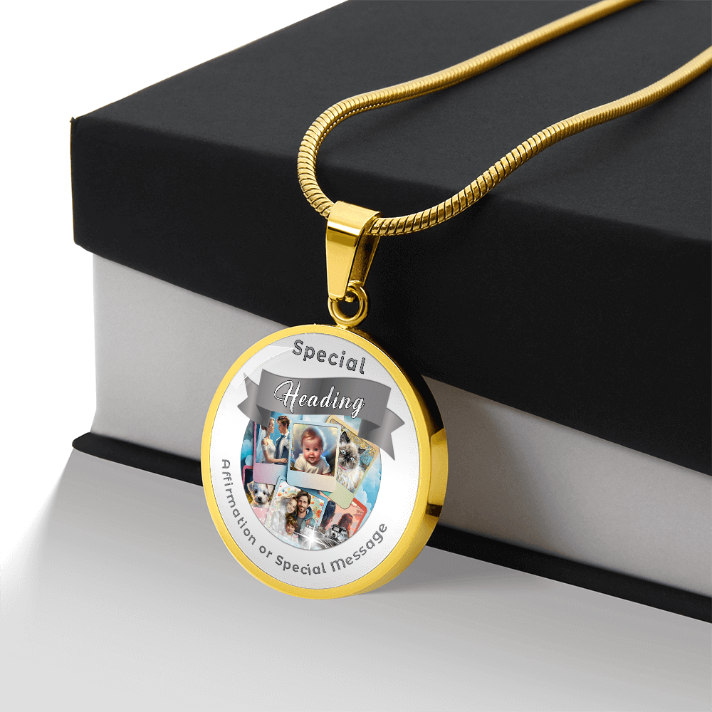 Custom Designed Circle Necklace - Design Service - This Luxury Charm Necklace is more than just an accessory — it’s a soulful expression of your journey, dreams, and intentions. Designed with meaning, each charm carries powerful affirmation words, images,