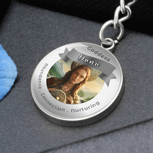 Danu - Charm Keychain For Abundance Connection Nurturing ShineOn Fulfillment