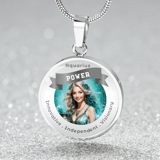 Divine Feminine Aquarius - Charm Necklace ShineOn Fulfillment