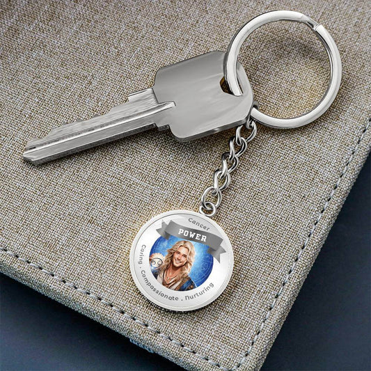 Divine Masculine Cancer - Charm Keychain - This Luxury Charm Keychain is more than just a keyring — it’s an empowering expression of your dreams, intentions, and personal energy.Featuring an original design with meaningful affirmations, symbols, or imager