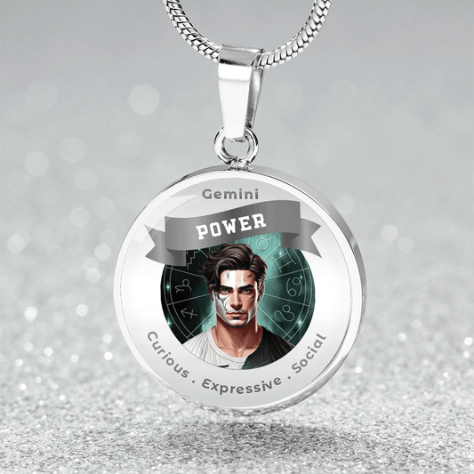 Divine Masculine Gemini - Charm Necklace ShineOn Fulfillment