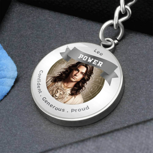 Divine Masculine Leo - Charm Keychain - This Luxury Charm Keychain is more than just a keyring — it’s an empowering expression of your dreams, intentions, and personal energy.Featuring an original design with meaningful affirmations, symbols, or imagery,