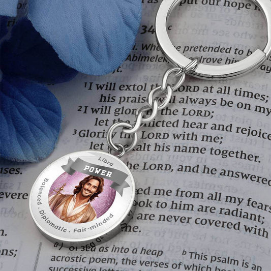 Divine Masculine Libra - Charm Keychain - This Luxury Charm Keychain is more than just a keyring — it’s an empowering expression of your dreams, intentions, and personal energy.Featuring an original design with meaningful affirmations, symbols, or imagery