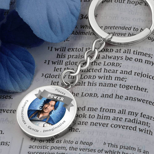 Divine Masculine Pisces - Charm Keychain - This Luxury Charm Keychain is more than just a keyring — it’s an empowering expression of your dreams, intentions, and personal energy.Featuring an original design with meaningful affirmations, symbols, or imager