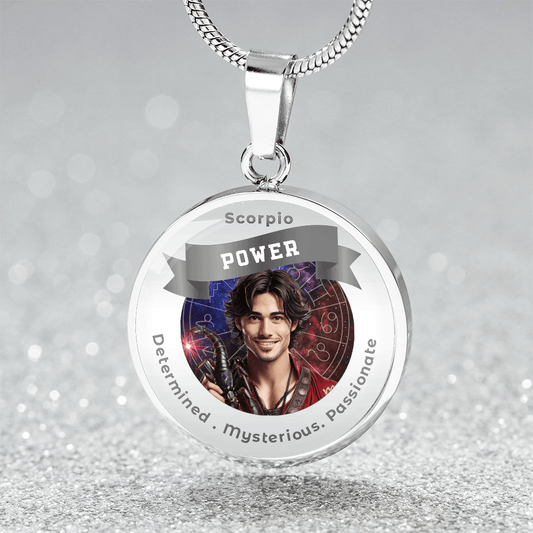 Divine Masculine Scorpio - Charm Necklace - This Luxury Charm Necklace is more than just an accessory — it’s a soulful expression of your journey, dreams, and intentions. Designed with meaning, each charm carries powerful affirmation words, images, or sym