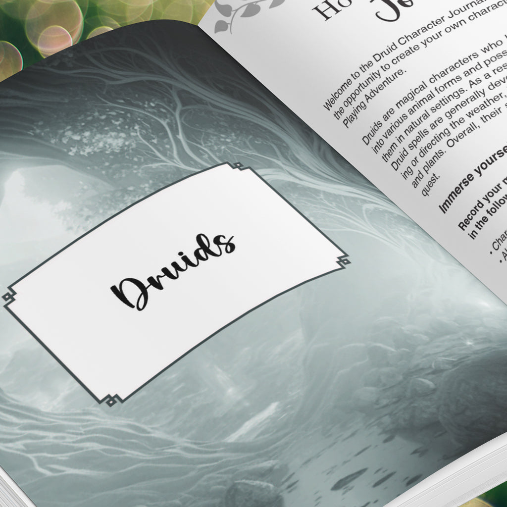 Druid RPG Character Journal - Amazon - More Than Charms Amazon