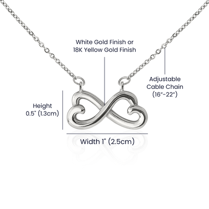 Endless Love Necklace with Custom Designed Message Card - 🩶 Endless Love Necklace with Custom Designed Message Card– Celebrate your everlasting love and express your affection with our Endless Love Necklace that says "I'll love you till the end of time."